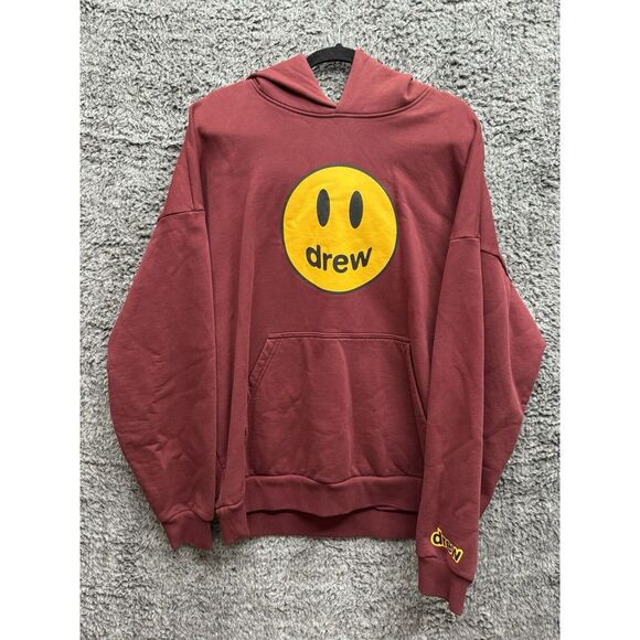 Drew House OG Mascot SMILEY Hoodie‎ Maroon Size M